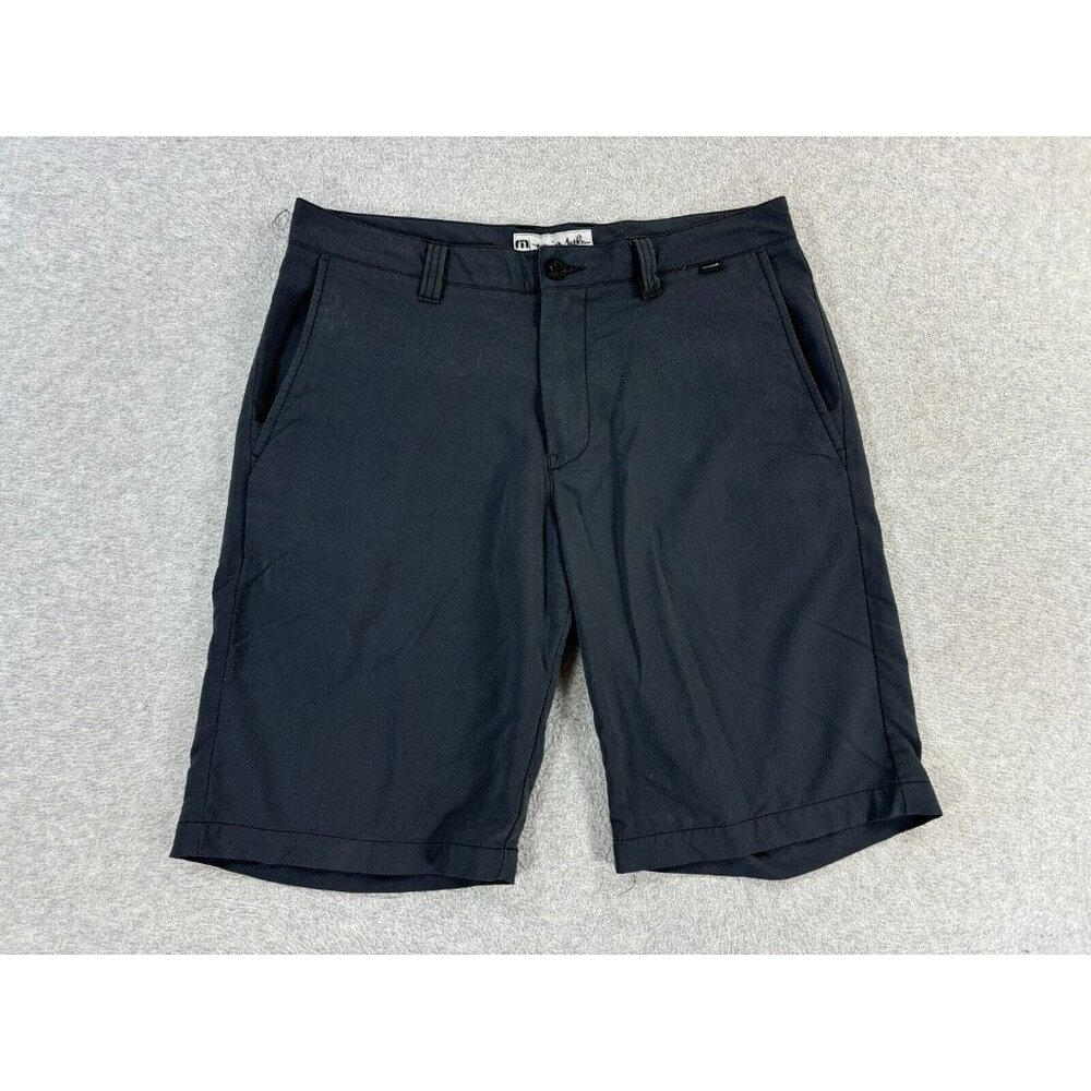 Travis Mathew BECK Polyester Blend Casual Chino Shorts‎ (Men's 32) Blue - 10"